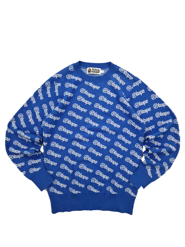 Bape Logo Knit Jersey Blue