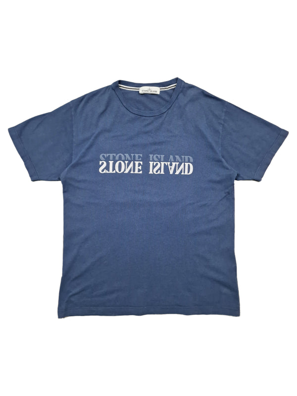 Stone Island Navy Front Reflective Logo Tee SS19