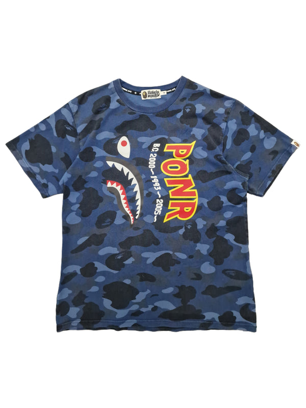 BAPE Blue OG Camo Allover "PONR" Tee