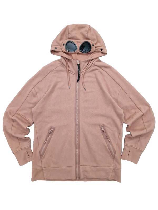 CP Company Diagonal Raised Fleece Goggle Sweatshirt Salmon