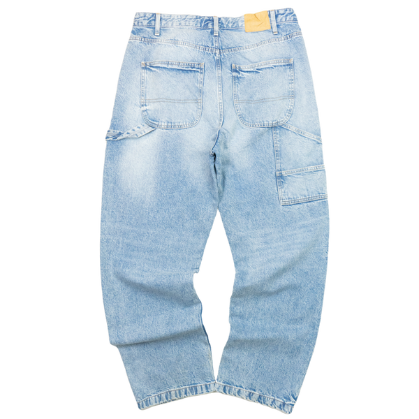 UB Washed Blue Relaxed Straight Carpenter Pants