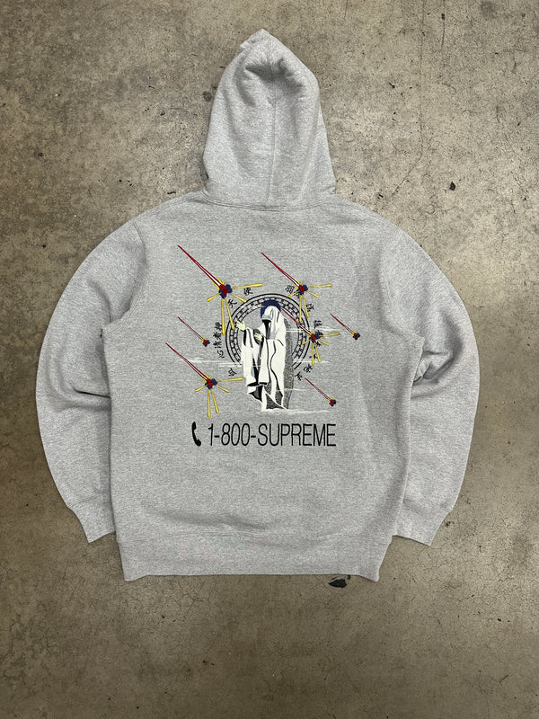 Supreme Grey 1-800 AOI Glow In The Dark Hoodie