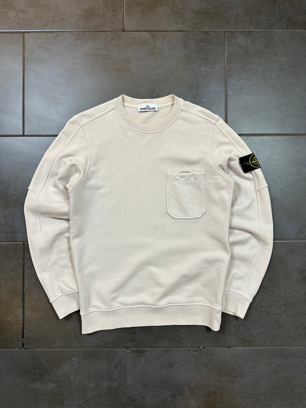 Stone Island Chest Pocket Beige Crewneck