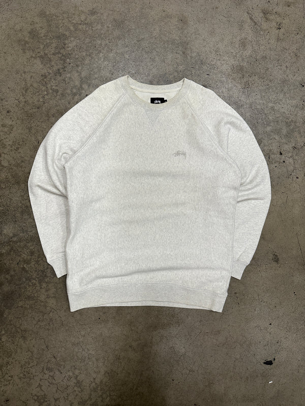 Stussy Grey Small Logo Crewneck