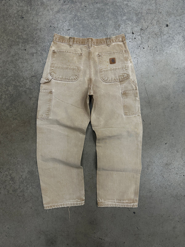 Carhartt Washed Camel Dungaree Fit Carpenter Pants