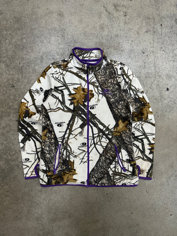 Mossy Oak Purple Details Full Zip Fleece